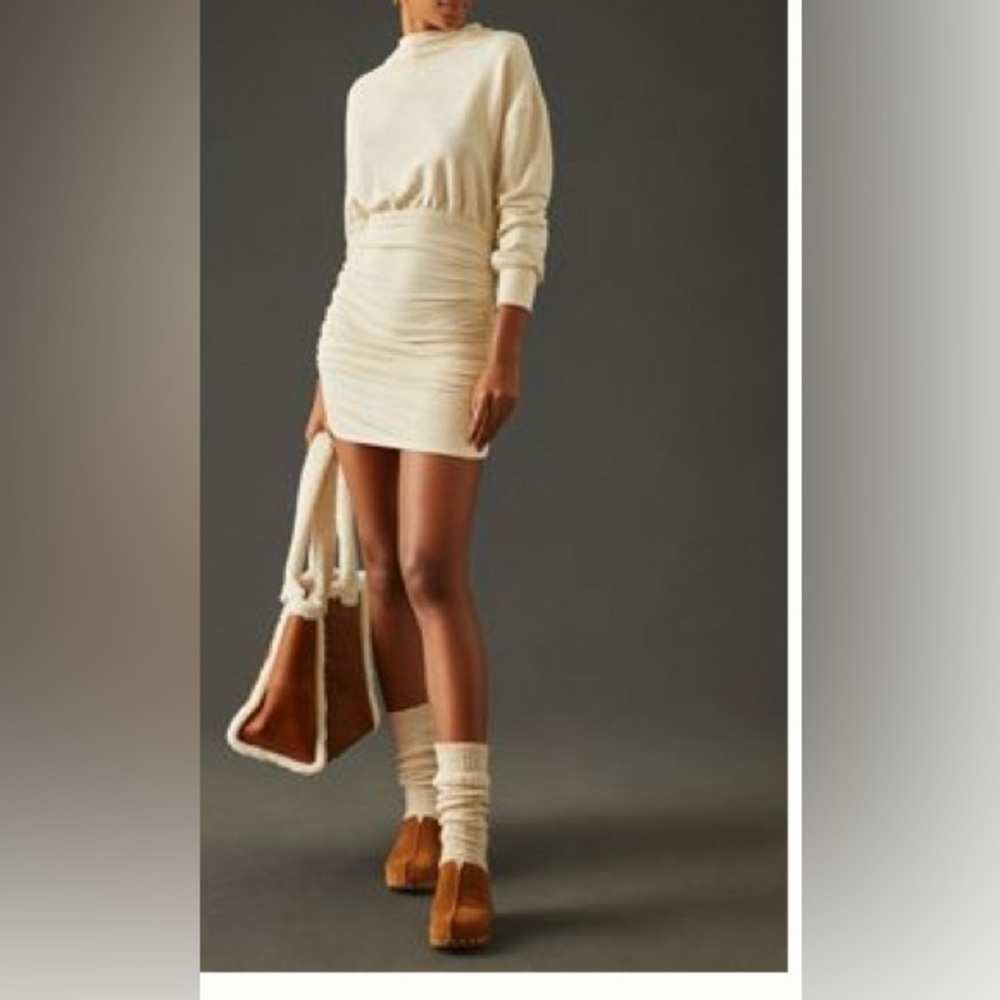 Daily practice by Anthropologie Chic Cream Mini Skirt